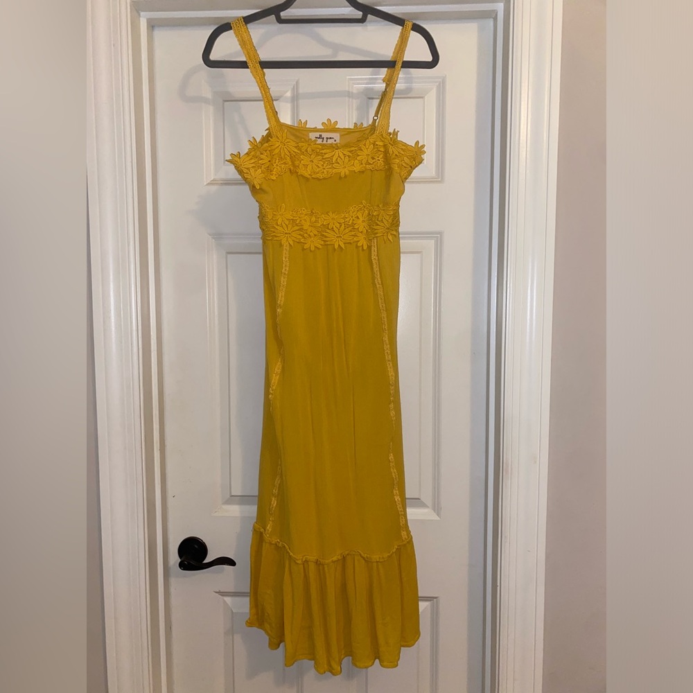Molly green maxi dress
